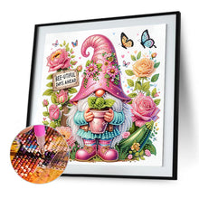 Load image into Gallery viewer, Diamond Painting - Partial Special Shaped - Flower And Gnome (30*30CM)
