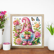 Load image into Gallery viewer, Diamond Painting - Partial Special Shaped - Flower And Gnome (30*30CM)
