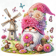 Load image into Gallery viewer, Diamond Painting - Partial Special Shaped - Windmill And Gnome (30*30CM)

