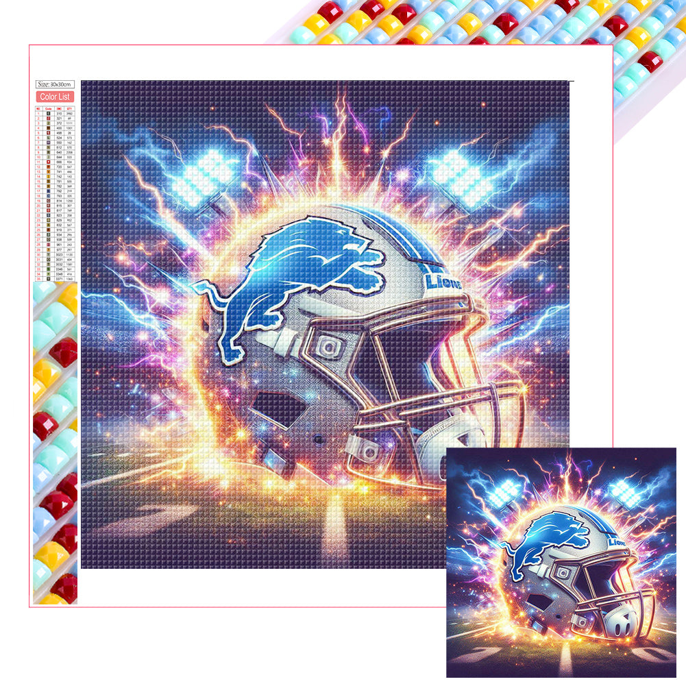 Diamond Painting - Full Square - Detroit Lions (30*30CM)