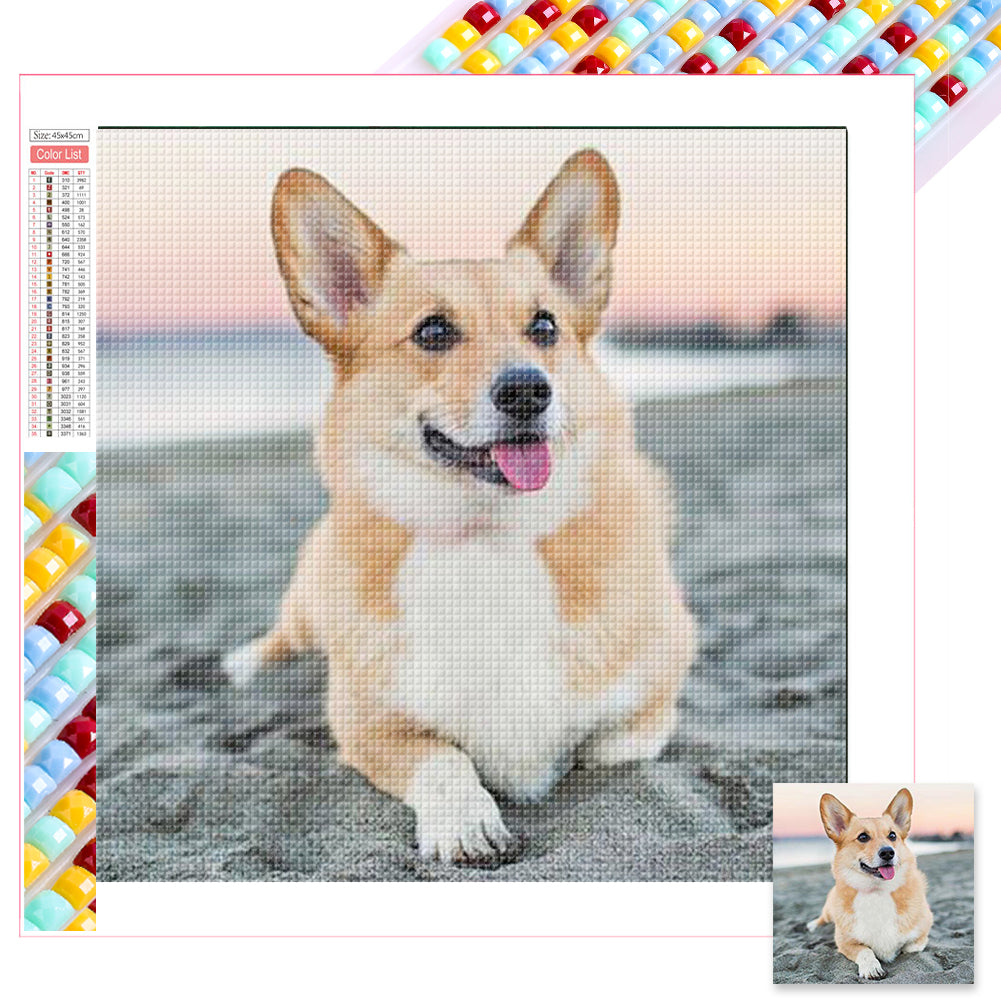 Diamond Painting - Full Square - Corgi (45*45CM)