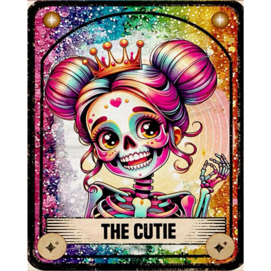 AB Diamond Painting - Full Round - Cute Skull Girl (40*50CM)