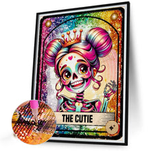 Load image into Gallery viewer, AB Diamond Painting - Full Round - Cute Skull Girl (40*50CM)
