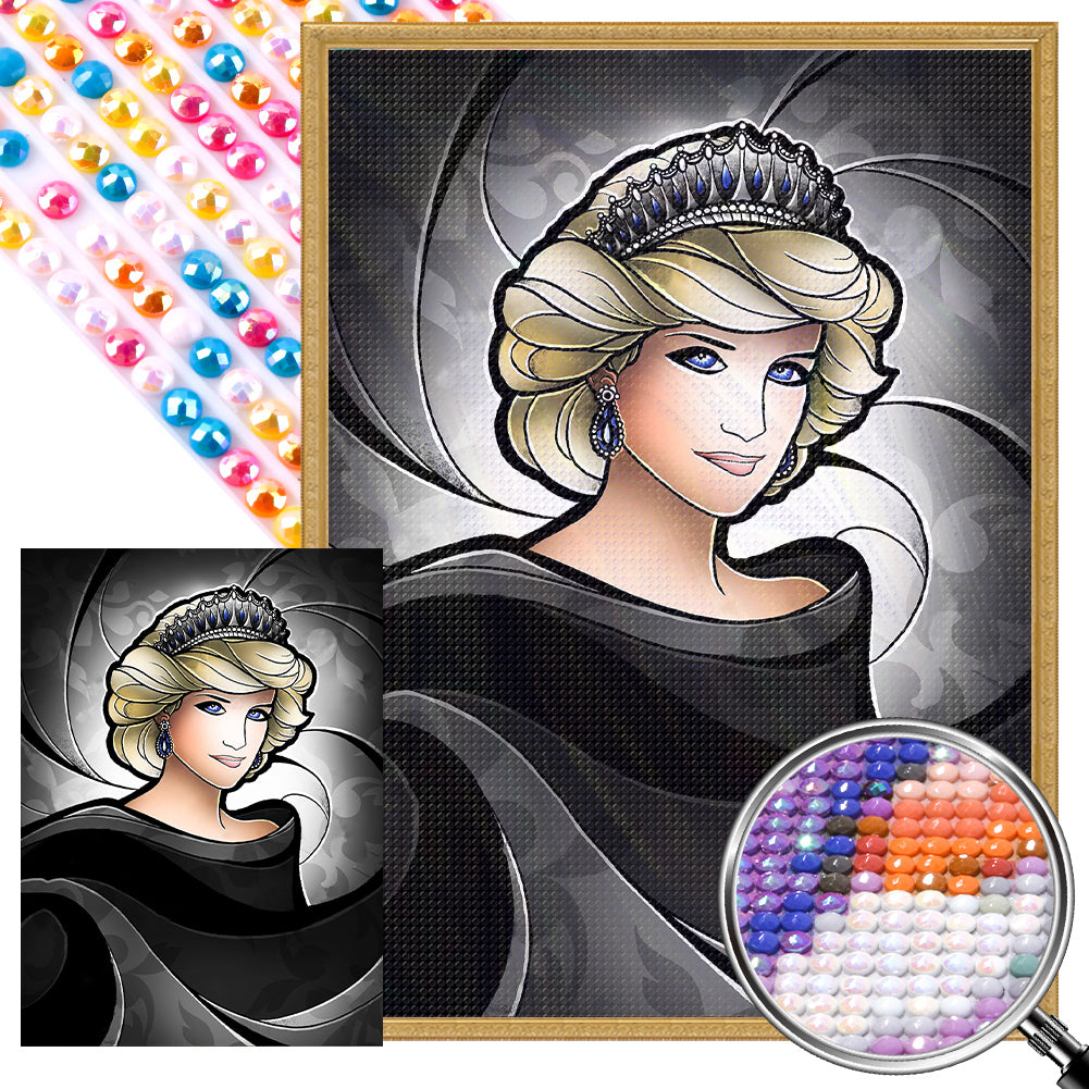 AB Diamond Painting - Full Round - Gold Queen (40*55CM)