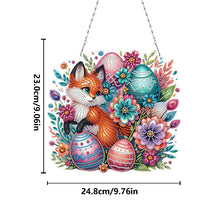 Load image into Gallery viewer, Acrylic Special Shape Easter Egg Fox DIY Diamond Art Pendant Kit for Wall Window
