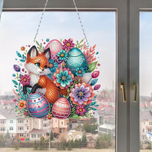 Load image into Gallery viewer, Acrylic Special Shape Easter Egg Fox DIY Diamond Art Pendant Kit for Wall Window
