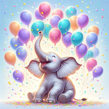 Load image into Gallery viewer, Diamond Painting - Full Round - Balloon Elephant (30*30CM)
