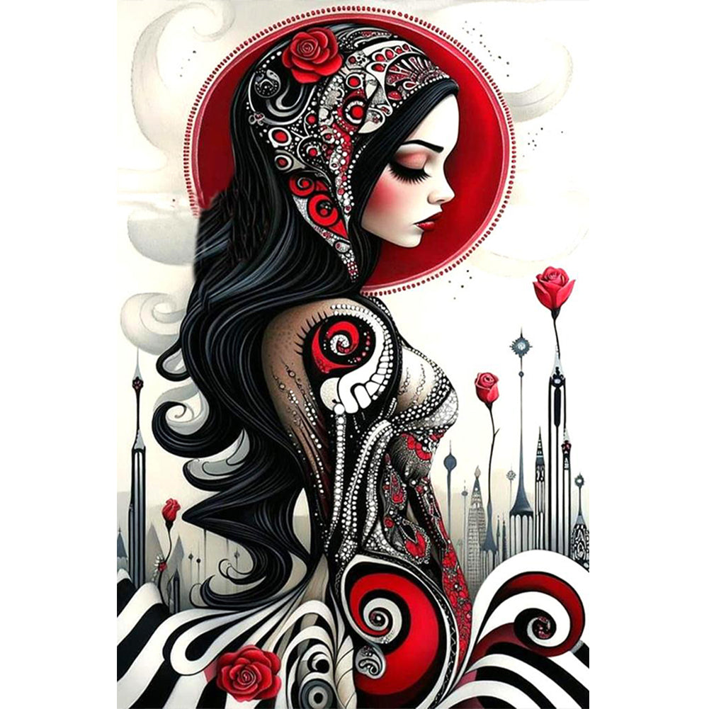 Diamond Painting - Full Round - Ghostly Woman (40*60CM)