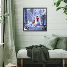 Load image into Gallery viewer, Diamond Painting - Full Square - Deer And Snowman (40*40CM)
