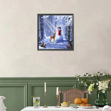 Load image into Gallery viewer, Diamond Painting - Full Square - Deer And Snowman (40*40CM)
