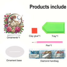 Load image into Gallery viewer, Acrylic Special Shape Forest Girl Desktop Diamond Art Kits for Home Office Decor
