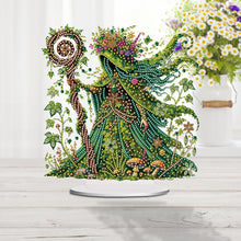 Load image into Gallery viewer, Acrylic Special Shape Forest Girl Desktop Diamond Art Kits for Home Office Decor
