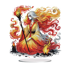 Load image into Gallery viewer, Acrylic Special Shape Forest Girl Desktop Diamond Art Kits for Home Office Decor
