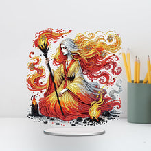 Load image into Gallery viewer, Acrylic Special Shape Forest Girl Desktop Diamond Art Kits for Home Office Decor
