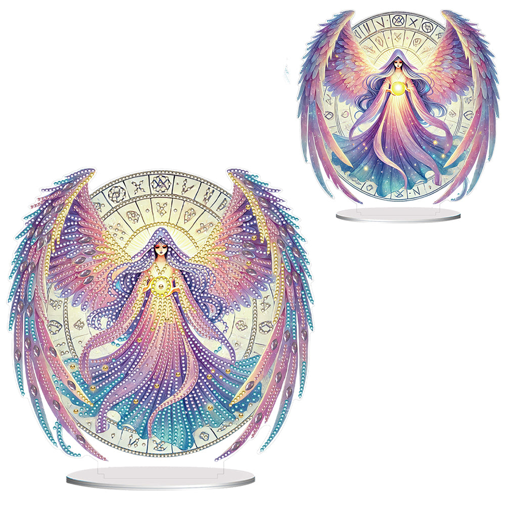 Acrylic Special Shape Forest Girl Desktop Diamond Art Kits for Home Office Decor