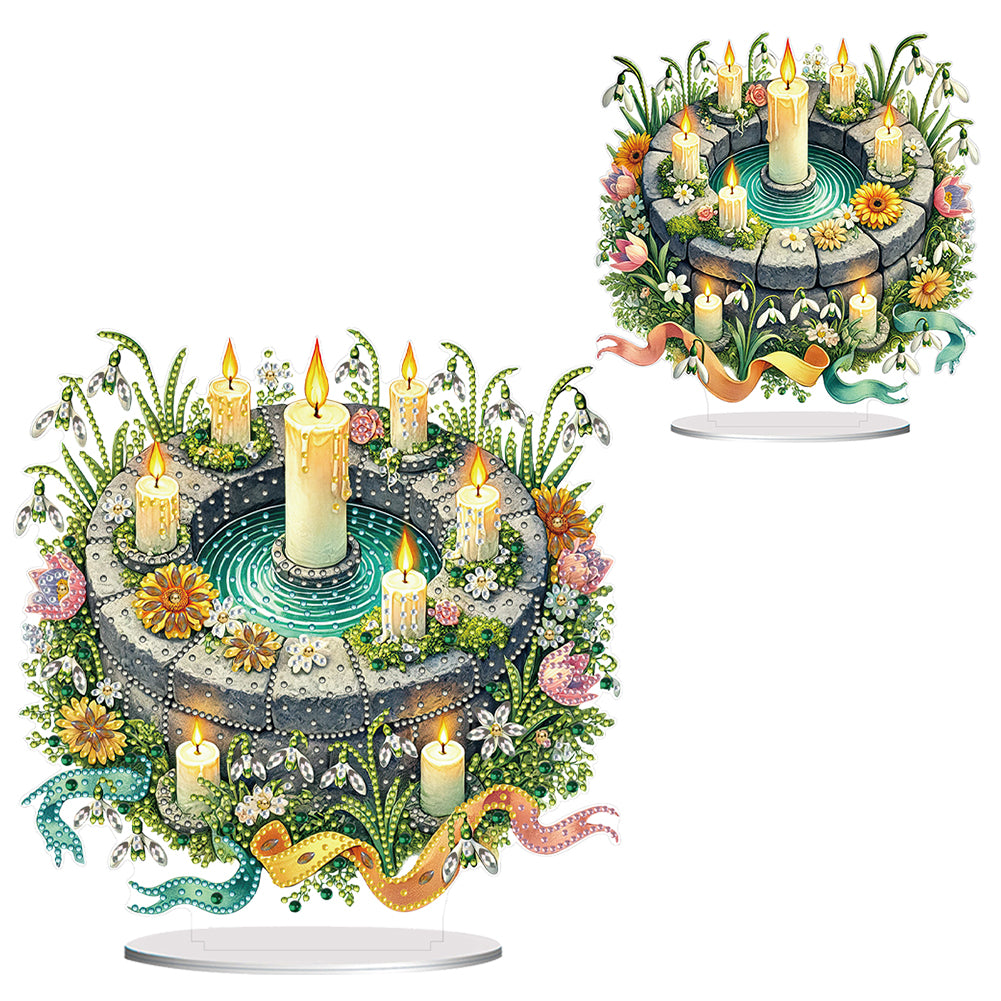 Acrylic Special Shape Forest Girl Desktop Diamond Art Kits for Home Office Decor