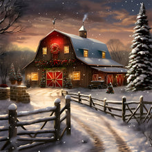 Load image into Gallery viewer, Diamond Painting - Full Round - House In Snow (30*30CM)
