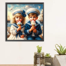 Load image into Gallery viewer, Diamond Painting - Full Round - Navy Child (30*30CM)
