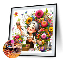Load image into Gallery viewer, Diamond Painting - Full Round - Happy People And Flowers (40*40CM)
