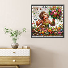 Load image into Gallery viewer, Diamond Painting - Full Round - Happy People And Flowers (40*40CM)
