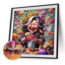 Load image into Gallery viewer, Diamond Painting - Full Round - Happy People And Flowers (40*40CM)
