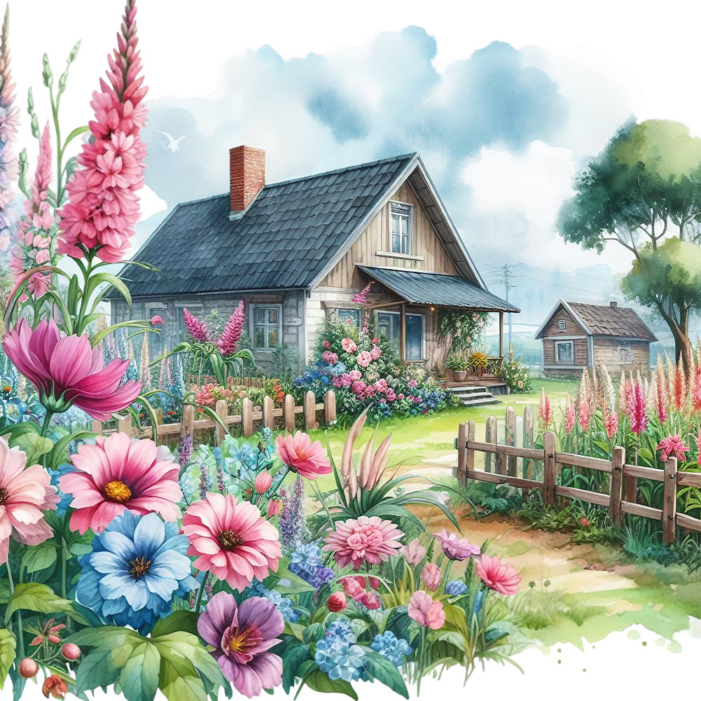 Diamond Painting - Full Round - Garden Hut (40*40CM)