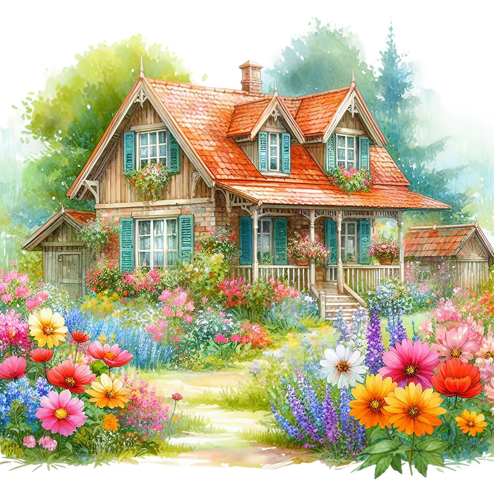 Diamond Painting - Full Round - Garden Hut (40*40CM)