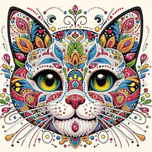 Load image into Gallery viewer, Diamond Painting - Partial Special Shaped - Mandala Cat (30*30CM)
