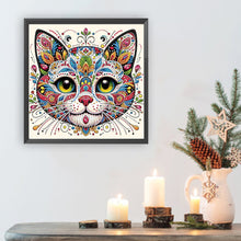 Load image into Gallery viewer, Diamond Painting - Partial Special Shaped - Mandala Cat (30*30CM)
