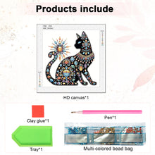 Load image into Gallery viewer, Diamond Painting - Partial Special Shaped - Mandala Cat (30*30CM)
