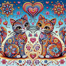 Load image into Gallery viewer, Diamond Painting - Partial Special Shaped - Mandala Cat (30*30CM)
