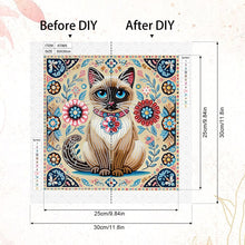 Load image into Gallery viewer, Diamond Painting - Partial Special Shaped - Mandala Cat (30*30CM)
