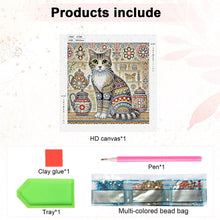 Load image into Gallery viewer, Diamond Painting - Partial Special Shaped - Mandala Cat (30*30CM)
