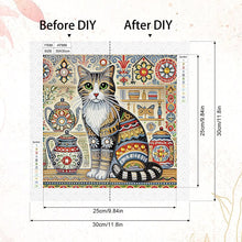 Load image into Gallery viewer, Diamond Painting - Partial Special Shaped - Mandala Cat (30*30CM)
