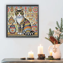 Load image into Gallery viewer, Diamond Painting - Partial Special Shaped - Mandala Cat (30*30CM)
