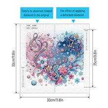 Load image into Gallery viewer, Diamond Painting - Partial Special Shaped - Notes Heart Flower (30*30CM)
