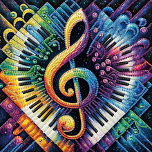 Load image into Gallery viewer, Diamond Painting - Partial Special Shaped - Piano Notes (30*30CM)
