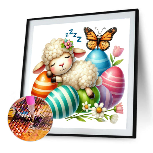 Diamond Painting - Full Round - Easter Sheep (30*30CM)