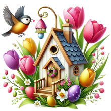 Load image into Gallery viewer, Diamond Painting - Full Round - Easter Bird House (30*30CM)
