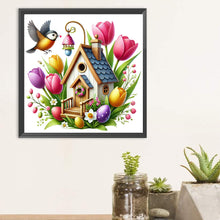 Load image into Gallery viewer, Diamond Painting - Full Round - Easter Bird House (30*30CM)
