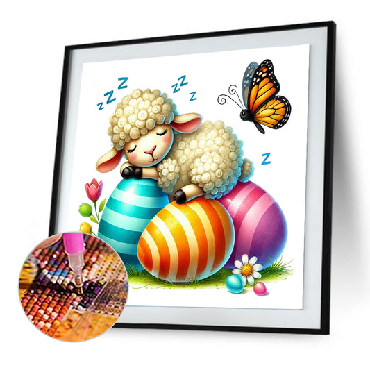 Diamond Painting - Full Round - Easter Sheep (30*30CM)