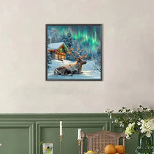 Load image into Gallery viewer, AB Diamond Painting - Full Round - Moose In Polar Night (40*40CM)
