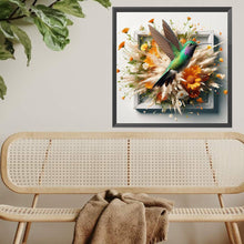 Load image into Gallery viewer, Diamond Painting - Full Square - Hummingbird Escaping From The Frame (40*40CM)
