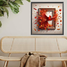 Load image into Gallery viewer, Diamond Painting - Full Square - Red Cardinal Escaping From The Frame (40*40CM)
