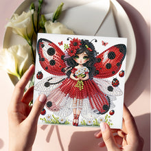 Load image into Gallery viewer, 6Pcs Elf Girl DIY Diamond Painting Card Diamond Drawing Card for Friends
