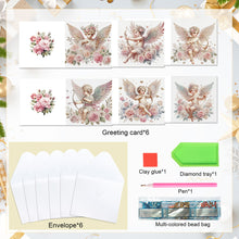 Load image into Gallery viewer, 6Pcs Cupid Angel DIY Diamond Painting Card Diamond Drawing Card for Friends
