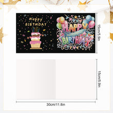 Load image into Gallery viewer, 6Pcs Birthday Cake DIY Diamond Painting Card Diamond Drawing Card for Friends
