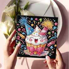 Load image into Gallery viewer, 6Pcs Birthday Cake DIY Diamond Painting Card Diamond Drawing Card for Friends
