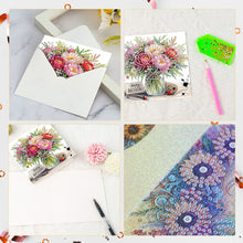 Load image into Gallery viewer, 6Pcs Bouquet DIY Diamond Painting Card Diamond Drawing Card for Friends
