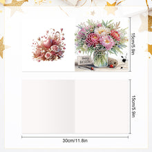 Load image into Gallery viewer, 6Pcs Bouquet DIY Diamond Painting Card Diamond Drawing Card for Friends
